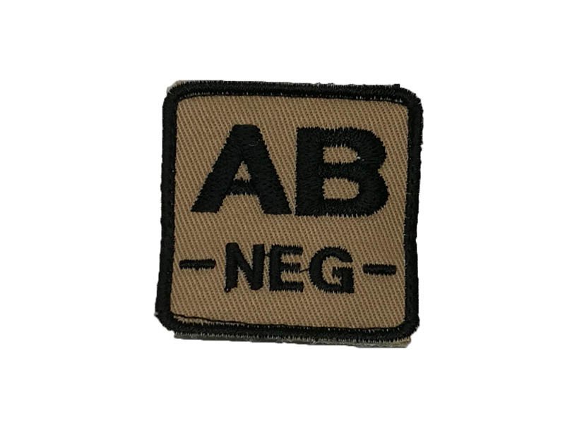 ID. Blood velcro - AB-NEG - tan