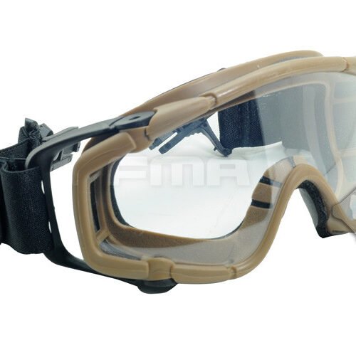 FMA SI Tactical Ballistic Goggle (2 Visors), Helmet Mount - Tan