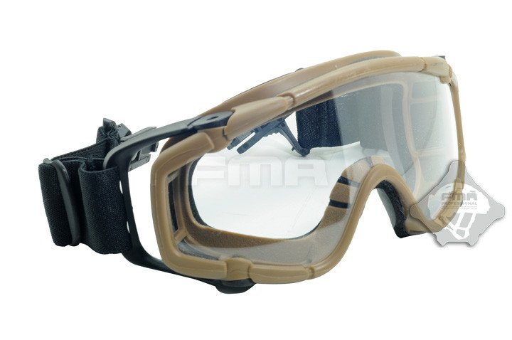 FMA SI Tactical Ballistic Goggle (2 Visors), Helmet Mount - Tan