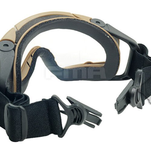 FMA SI Tactical Ballistic Goggle (2 Visors), Helmet Mount - Tan