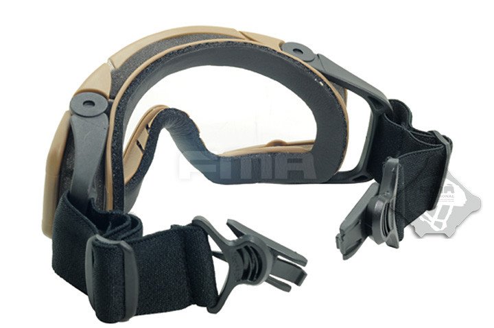 FMA SI Tactical Ballistic Goggle (2 Visors), Helmet Mount - Tan