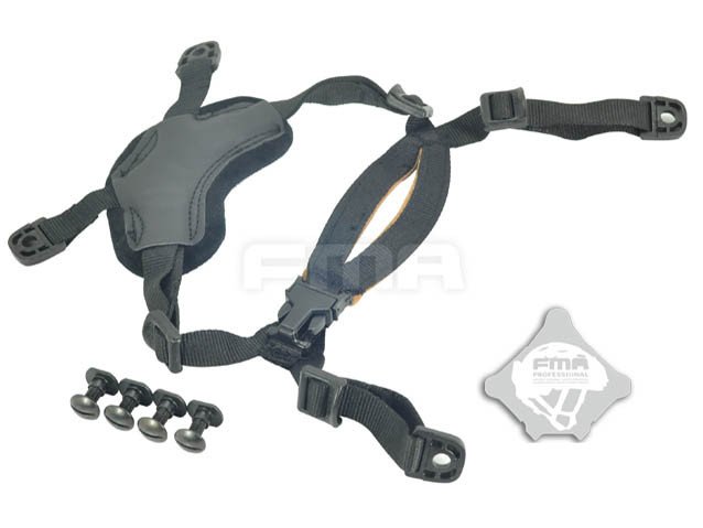 FMA Universal Helmet Suspension / Strap, X type - Black