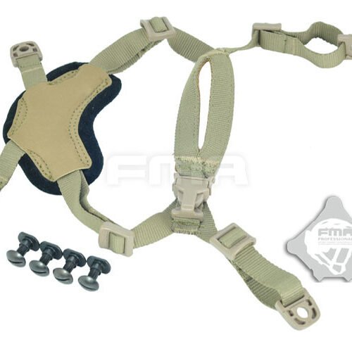 FMA Universal Helmet Suspension / Strap, X type - Tan