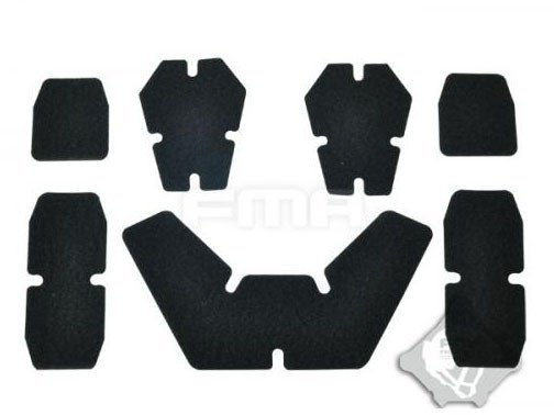 FMA Adhesive VELCRO Panels on Helmet, type CP - Black