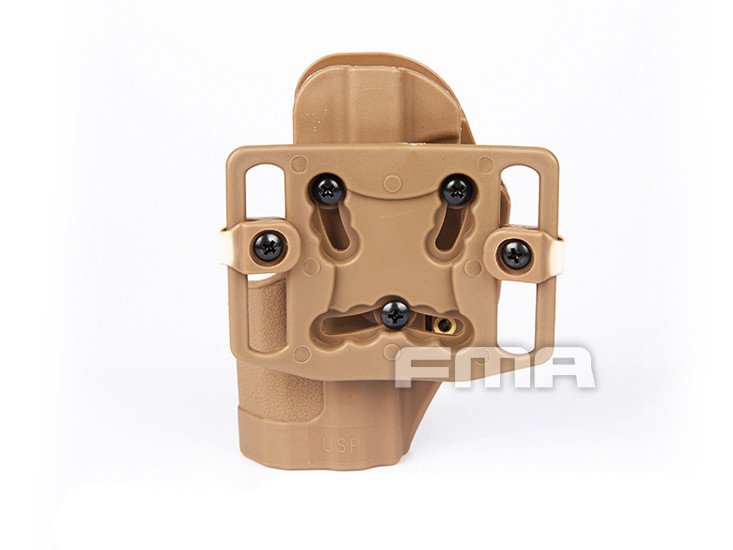 9536 FMA CQC Serpa Belt Holster (USP, CZ-P09), Right Hand - Tan