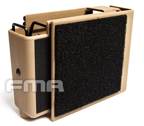 FMA Automatically Jacketed MOLLE Pistol Pouch for 4 Magazines - Tan