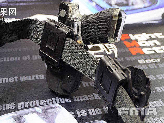 FMA Universal Belt Holster GLS 579, Right Hand - Black