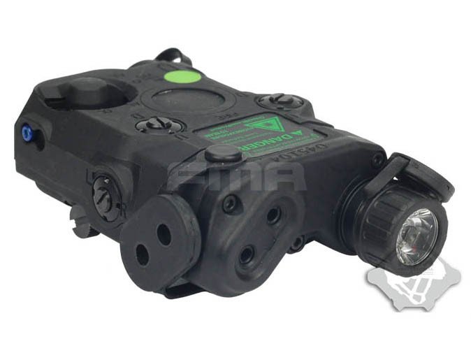 FMA AN/PEQ15 LA-5 Upgrade Version (LED Flashlight, Green / IR Laser) - Black