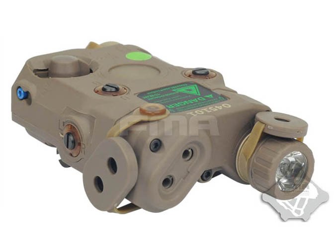 FMA AN/PEQ15 LA-5 Upgrade Version (LED Flashlight, Green / IR Laser) - Tan