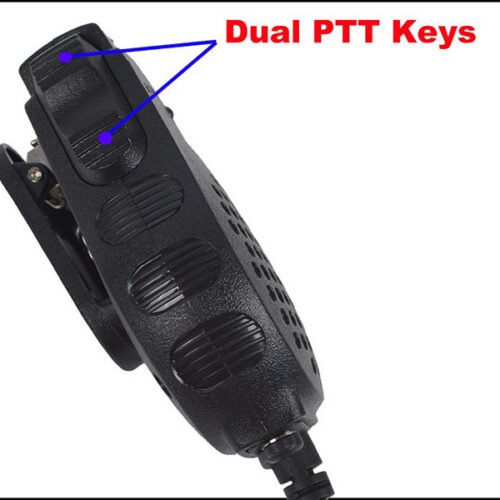 External dual microphone / speaker for Baofeng UV-82 radios, kenwood 2-pin - Black