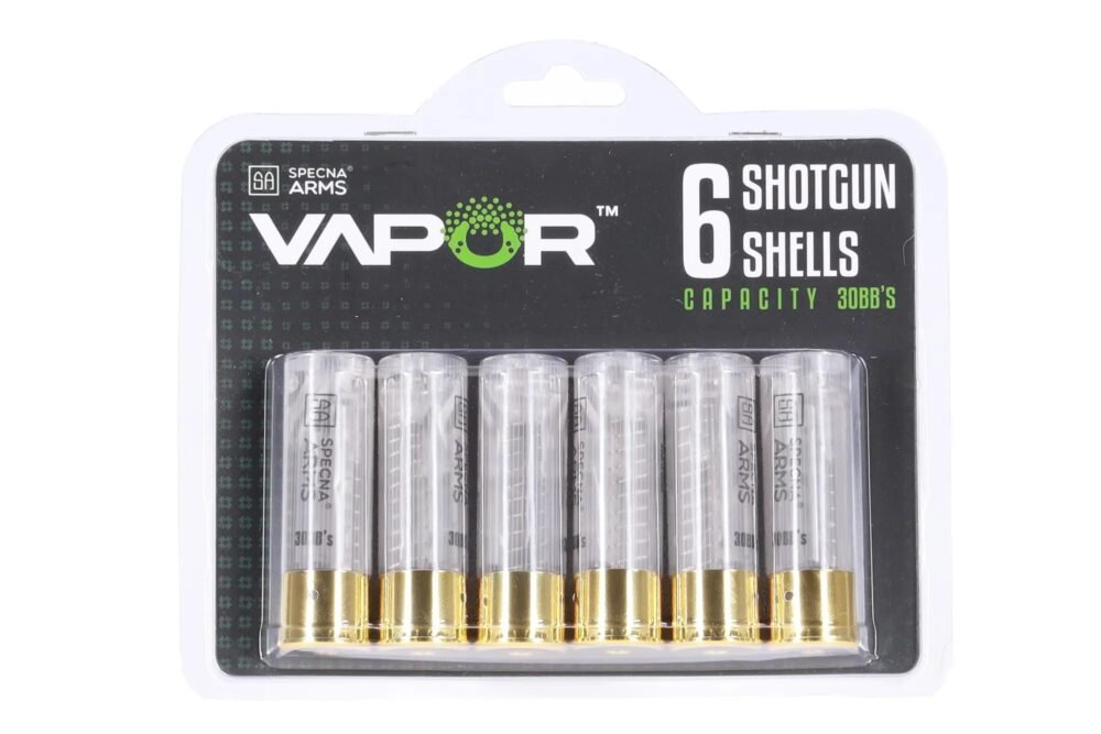 SA VAPOR(TM) Shotgun Cartridges 6-Pack, 30 BBs - Transparent