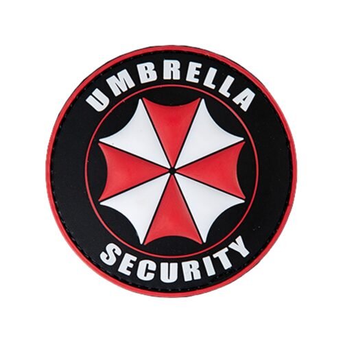 3D PVC UMBRELLA SECURITY Patch - Black / Red