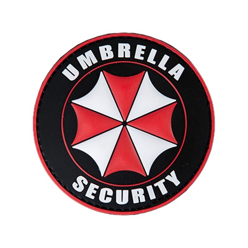 3D PVC UMBRELLA SECURITY Patch - Black / Red