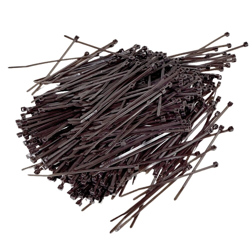 KMCS Cable Zip Ties Set, 500 Pcs - Brown