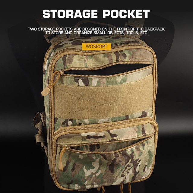 WST MOLLE Tactical FLAT Backpack - Green
