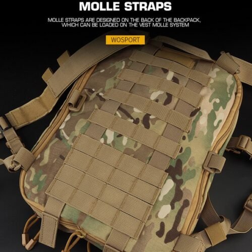 WST MOLLE Tactical FLAT Backpack - Green