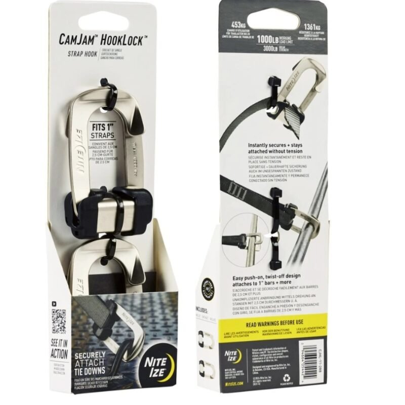 NITE IZE CamJam(TM) HookLock(TM) Strap Hook (2-Pack) - Silver