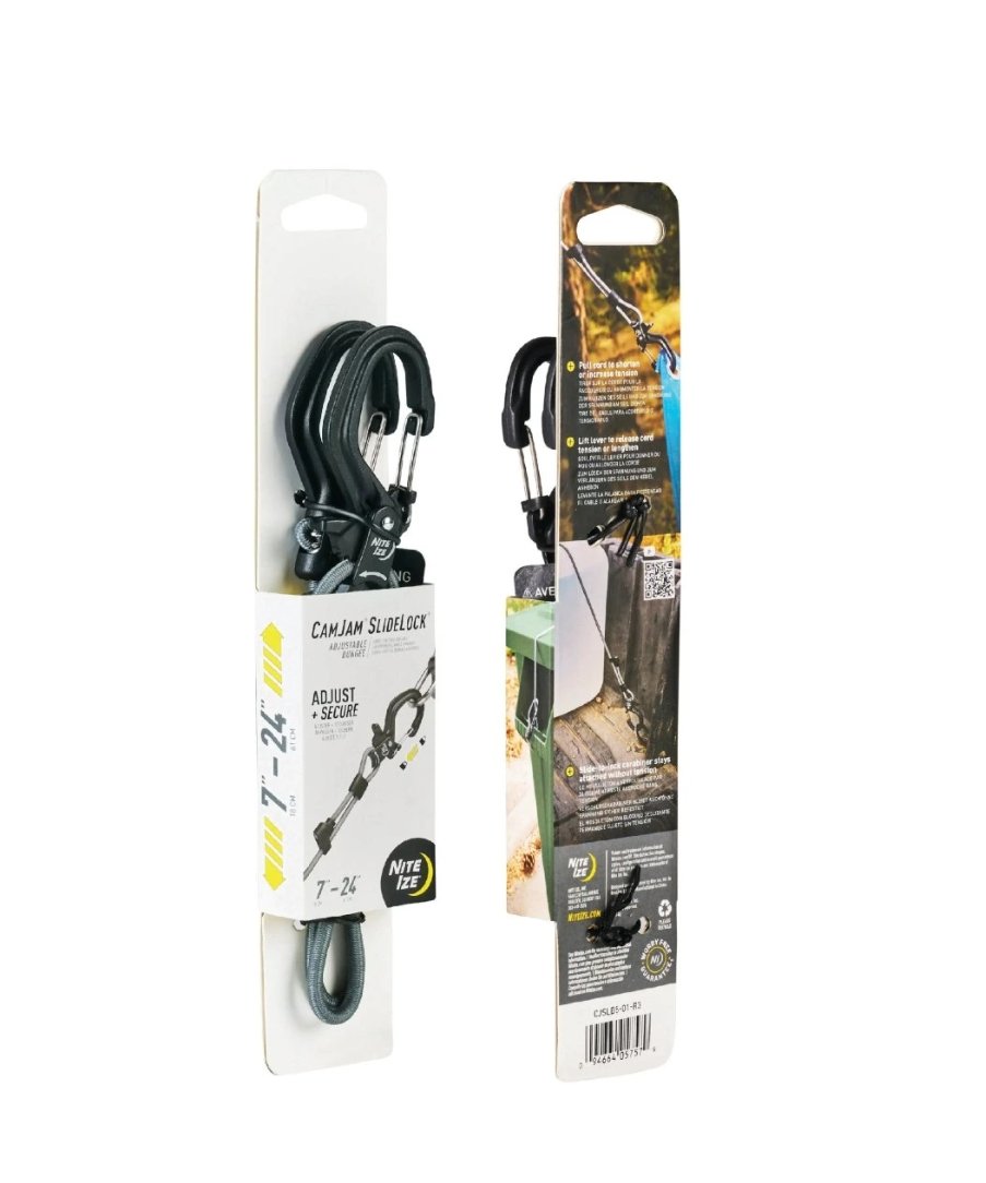 NITE IZE CamJam(TM) SlideLock(R) Adjustable Bungee Cord - Grey