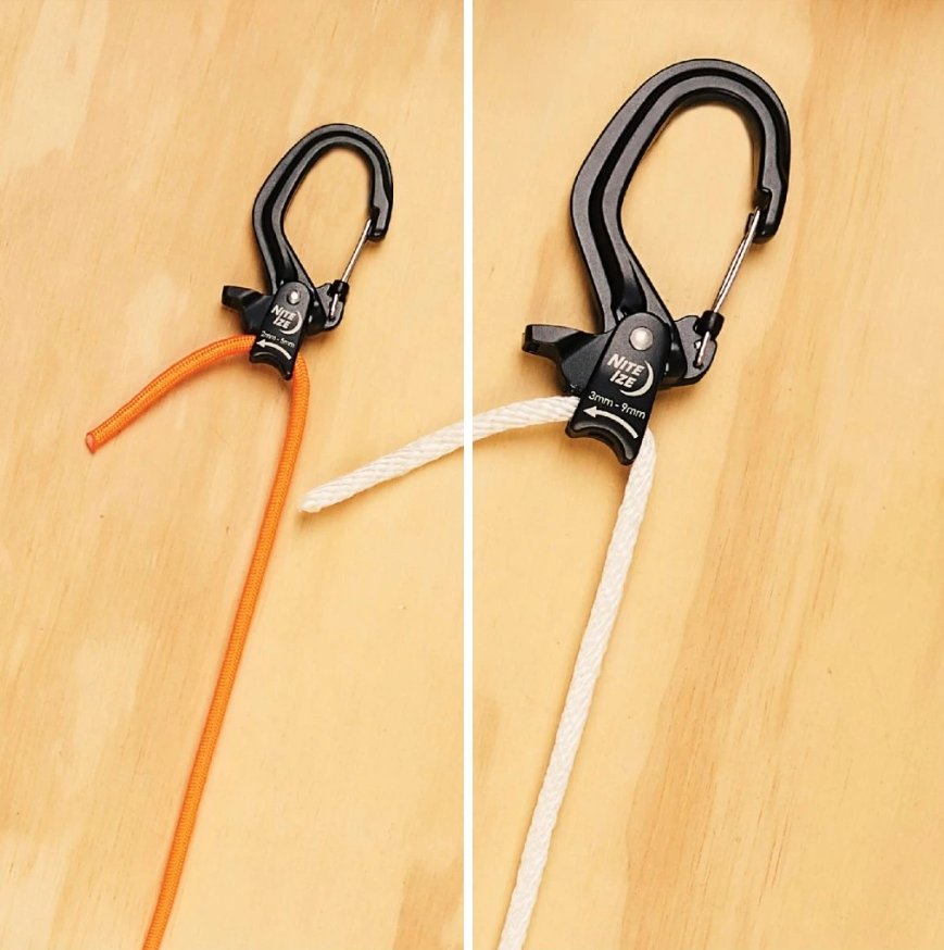 NITE IZE CamJam(TM) SlideLock(R) Rope Tightener Carbine, Size L - Black