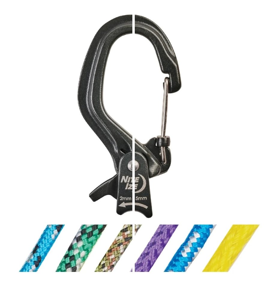NITE IZE CamJam(TM) SlideLock(R) Rope Tightener Carbine, Size L - Black