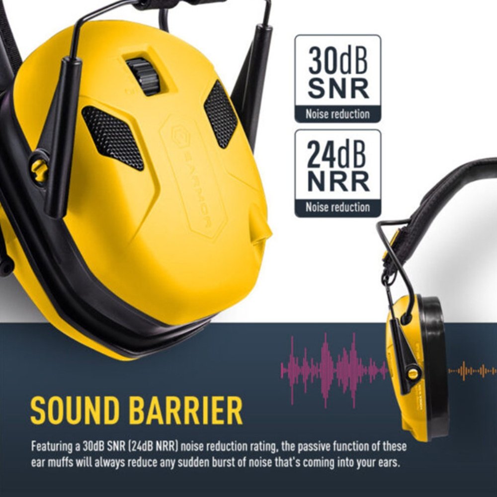 EARMOR M300X Electronic Hearing Protector - Black