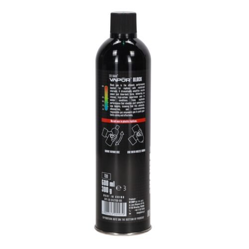 SA VAPOR(TM) Black Airsoft Green Gas 217 PSI (600 ml) - Black