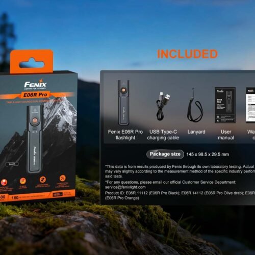 FENIX E06R PRO Rechargeable EDC Flashlight, 1600 lm - Green