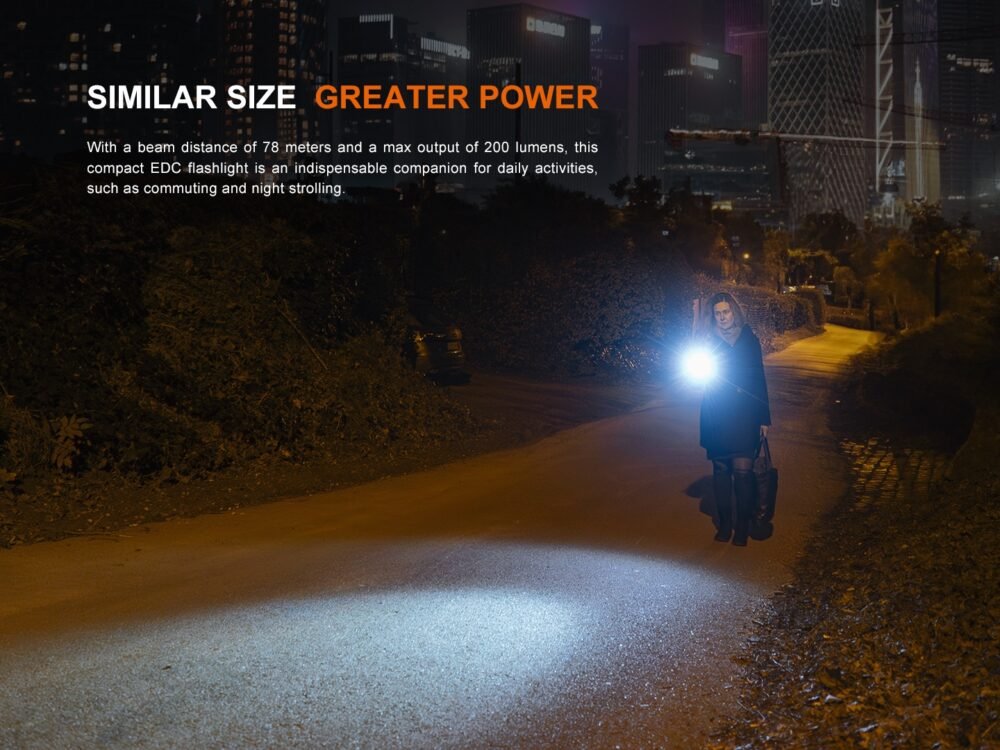 FENIX E12 V3.0 Pocket Flashlight, 200 lm - Black