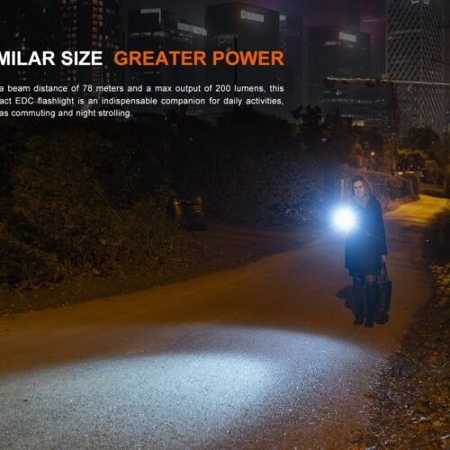 FENIX E12 V3.0 Pocket Flashlight, 200 lm - Black