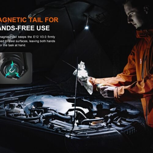 FENIX E12 V3.0 Pocket Flashlight, 200 lm - Black