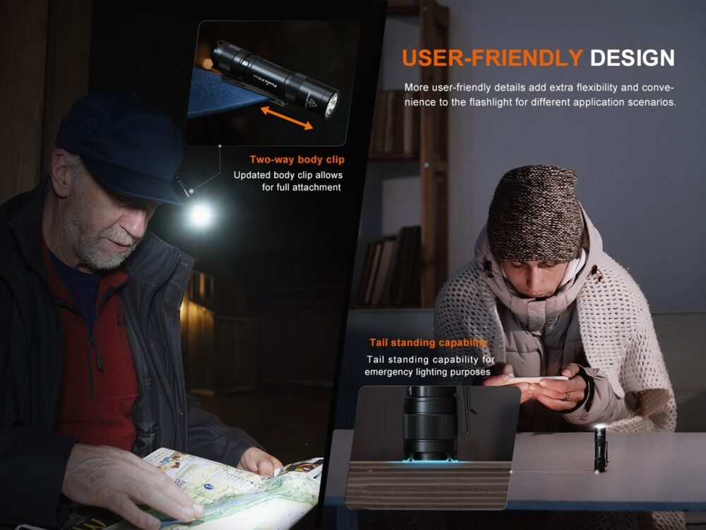 FENIX E12 V3.0 Pocket Flashlight, 200 lm - Black