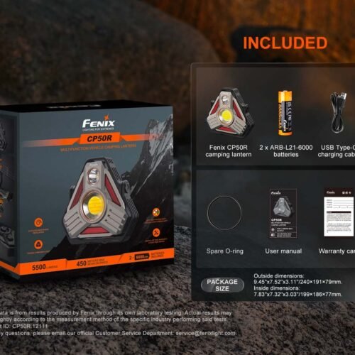 FENIX CP50R Rechargeable Multifunctional Light CP50R, 5500 lm - Black