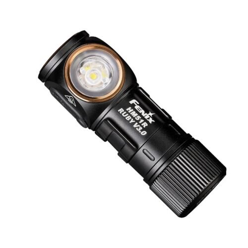 FENIX HM51R Ruby V3.0 Rechargeable Headlamp, 860 lm - Black / Orange