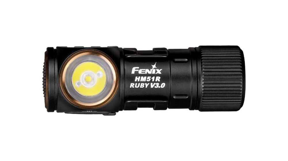 FENIX HM51R Ruby V3.0 Rechargeable Headlamp, 860 lm - Black / Orange