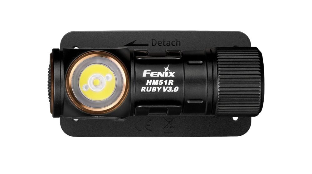 FENIX HM51R Ruby V3.0 Rechargeable Headlamp, 860 lm - Black / Orange