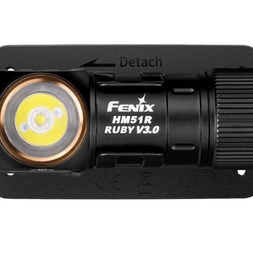 FENIX HM51R Ruby V3.0 Rechargeable Headlamp, 860 lm - Black / Orange