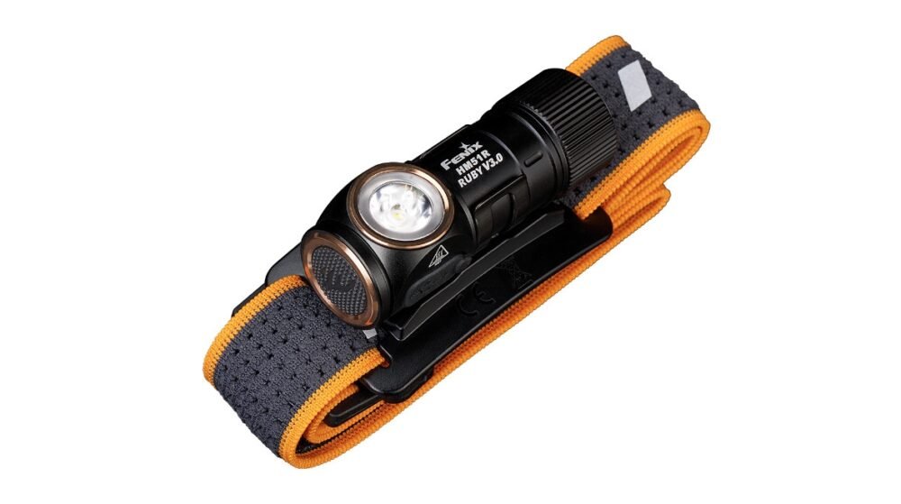 FENIX HM51R Ruby V3.0 Rechargeable Headlamp, 860 lm - Black / Orange