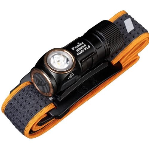 FENIX HM51R Ruby V3.0 Rechargeable Headlamp, 860 lm - Black / Orange