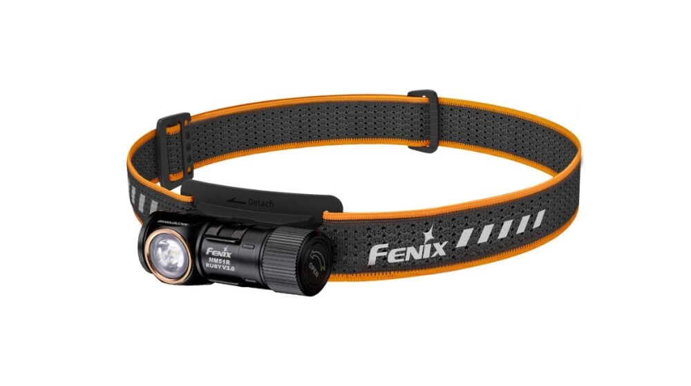 FENIX HM51R Ruby V3.0 Rechargeable Headlamp, 860 lm - Black / Orange