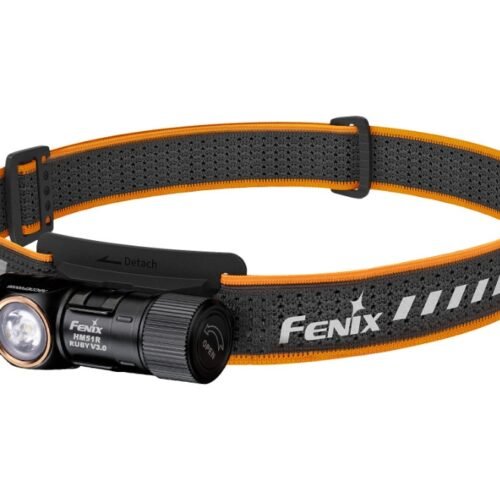 FENIX HM51R Ruby V3.0 Rechargeable Headlamp, 860 lm - Black / Orange