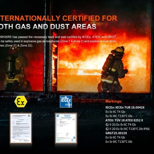 FENIX WH35RE ATEX Rechargeable Headlamp, 280 lm - Black