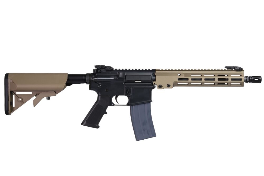 79084 CYMA MK16 URG-I 10.5" CGS GBBR Airsoft Rifle - Black / Tan