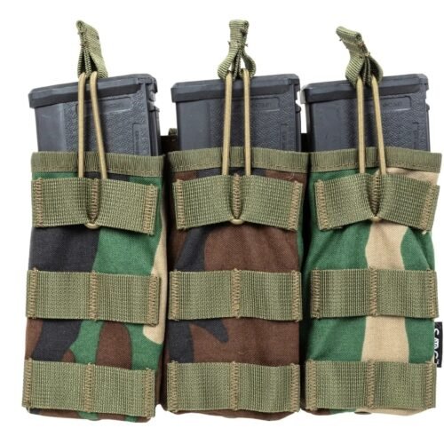 SATAC Open MOLLE Pouch for 3 Magazines M4 / AR15 - Woodland