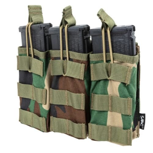 SATAC Open MOLLE Pouch for 3 Magazines M4 / AR15 - Woodland