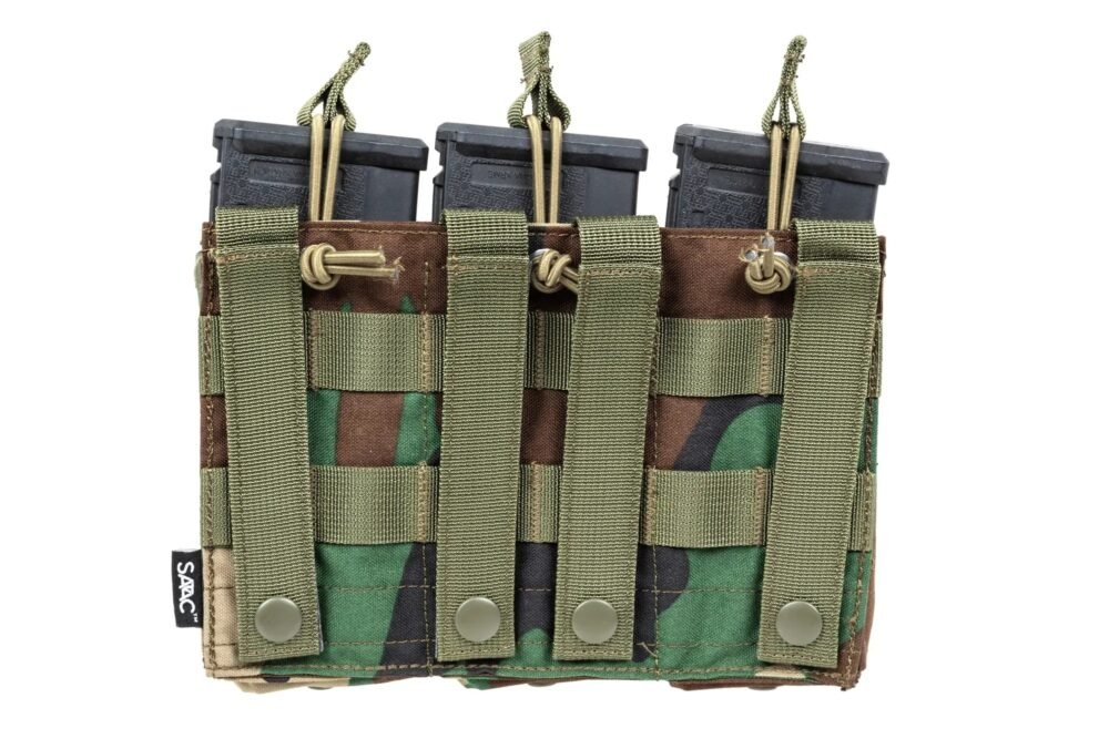 SATAC Open MOLLE Pouch for 3 Magazines M4 / AR15 - Woodland