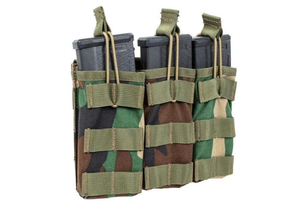 SATAC Open MOLLE Pouch for 3 Magazines M4 / AR15 - Woodland