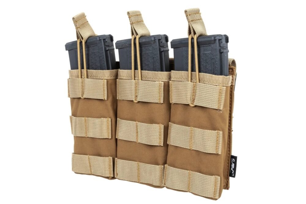SATAC Open MOLLE Pouch for 3 Magazines M4 / AR15 - Tan