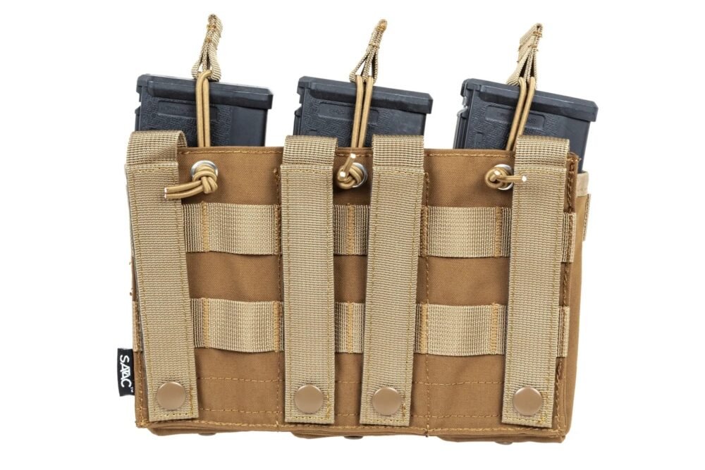 SATAC Open MOLLE Pouch for 3 Magazines M4 / AR15 - Tan