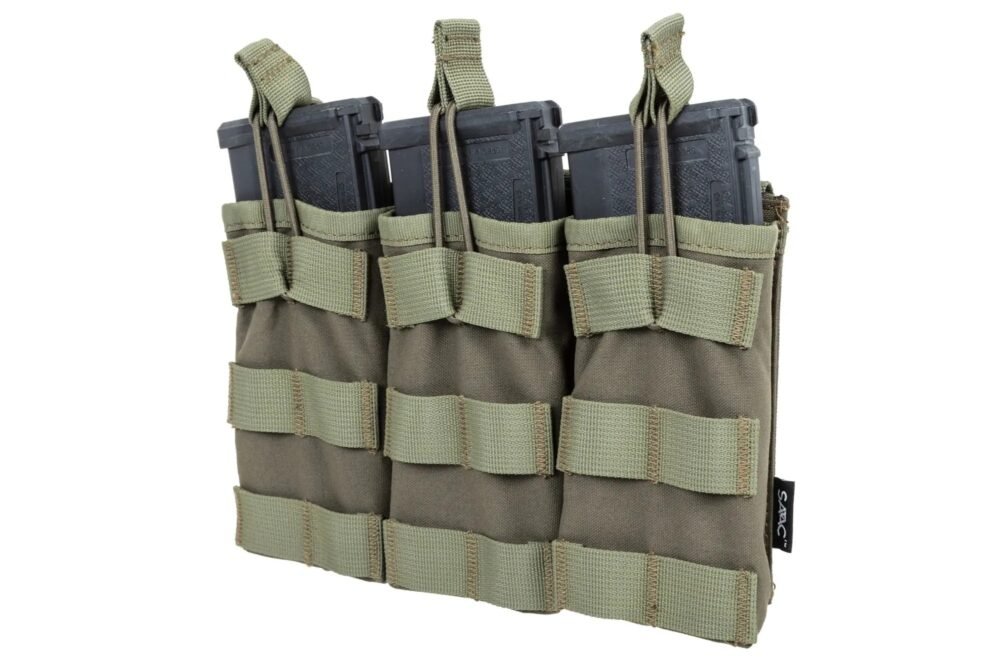 SATAC Open MOLLE Pouch for 3 Magazines M4 / AR15 - Green