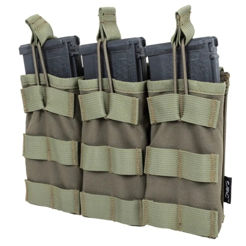 SATAC Open MOLLE Pouch for 3 Magazines M4 / AR15 - Green